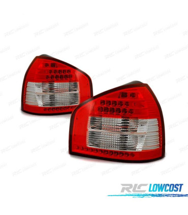 FANALI AUDI A3 96-00 LED ROSSO BIANCO