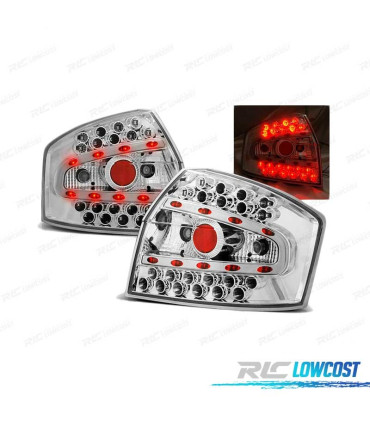 FANALI A LED AUDI A4 8E 00-04 BERLINA CROMATI LED
