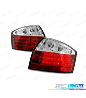FANALI A LED PER AUDI A4 00-04 ROSSO BIANCO LED