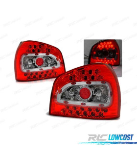 FANALI A LED PER AUDI A3 96-00 ROSSO BIANCO