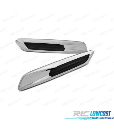 FRECCIE LATERALI A LED BMW E60 E61 E81 E82 E87 E88 E90 E91 E92 E93 04-11 LOOK F10 CROMATO FUMÉ