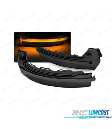 FRECCIE A LED DINAMICHE PER SPECCHIETTI RETROVISORI PER AUDI A3 8V 12-20 FUMÉ