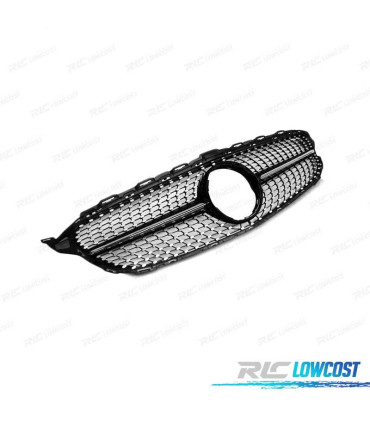 GRIGLIA MERCEDES W205 14-18 LOOK AMG NERO CROMO DIAMANTE