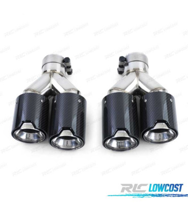 TERMINALI SCARICO BMW LOOK M PERFORMANCE CROMO CARBONIO