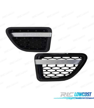 GRIGLIE ANTERIORI + LATERALI RANGE ROVER SPORT 09-13 LOOK TUTTO NERO EDIZIONE