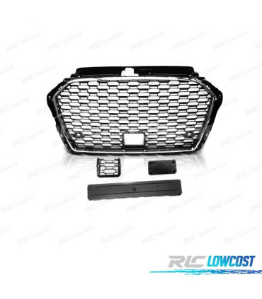 GRIGLIA AUDI A3 8V 16-19 LOOK RS3 NERO CROMATO