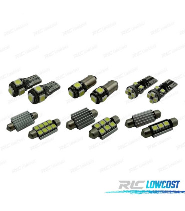 KIT 13 LAMPADE LED INTERNE PER BMW SERIE 1 E81 E87 116I 118D 118I 120D 120I 123D 130I 135I M 135I 03-11