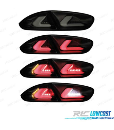FANALI PER SEAT LEON II 09-13 CARDNA FULL LED NERO AFFUMICATO