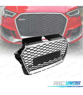 GRIGLIA PER AUDI A3 8V 17-19 ASPECTO RS3 NERO ARGENTO