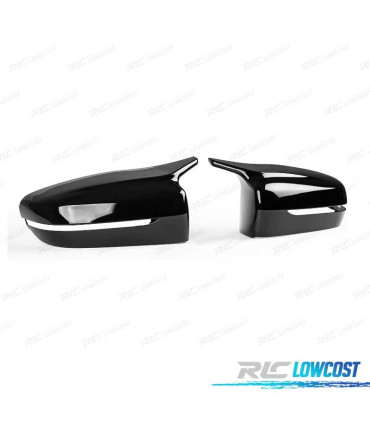 CALOTTE SPECCHIETTI BMW G30 G31 G11 G12 15- LOOK M NERO LUCIDO