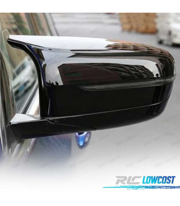 CALOTTE SPECCHIETTI BMW G30 G31 G11 G12 15- LOOK M NERO LUCIDO