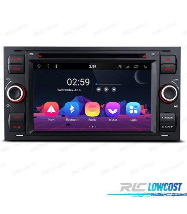 RADIO GPS ANDROID 11 7" 2DIN PER FORD FOCUS C-MAX GALAXY FIESTA TRANSIT OCTA CORE 2DIN MULTIMEDIA WIFI DVD