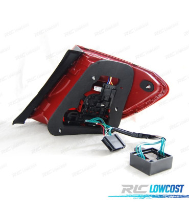 FANALI PER MERCEDES CLASSE C W204 KOMBI 07-11 LIGHT BAR ROSSO AFFUMICATO