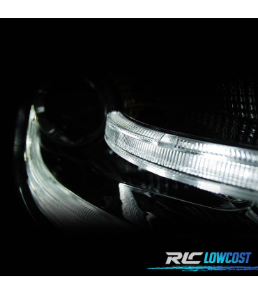 FARI PER AUDI A4 B8 07-11 LUCE DIURNA FONDO CROMATO