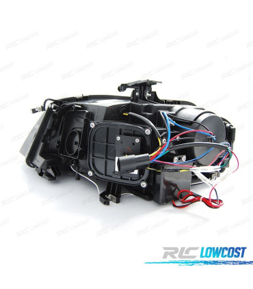 FARI PER AUDI A4 B8 07-11 LUCE DIURNA FONDO CROMATO