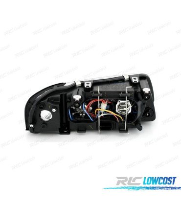 FARI PER AUDI A3 8L 00-03 ANGEL EYES FONDO NERO