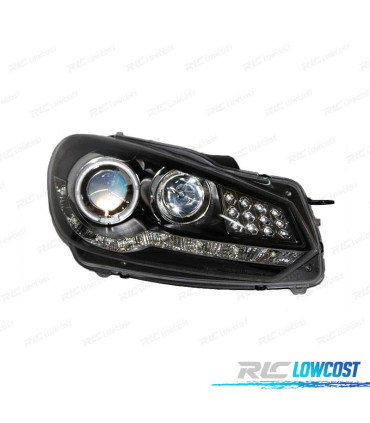 FARI VOLKSWAGEN VW GOLF MK6 09-13 LED NERO