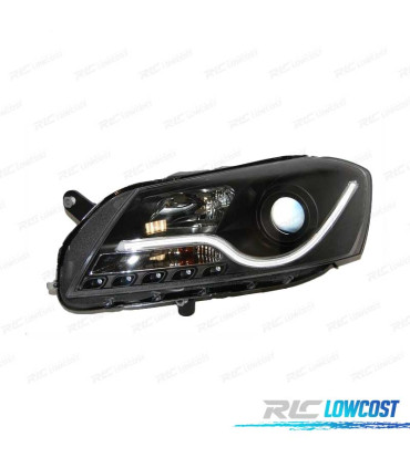 FARI PER VOLKSWAGEN VW PASSAT 12- DRL NERO