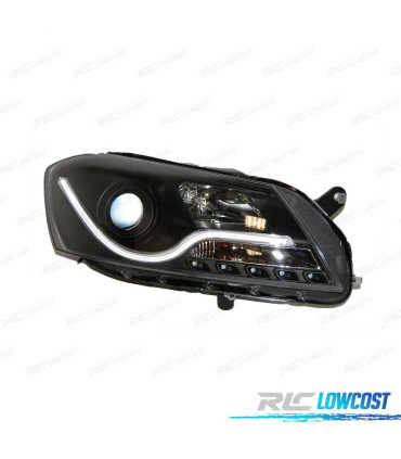 FARI PER VOLKSWAGEN VW PASSAT 12- DRL NERO