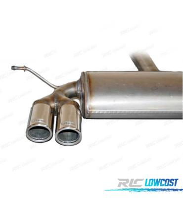 SILENZIATORE DI SCARICO PER VOLKSWAGEN VW GOLF 5 5 PLUS DOPPIO CROMO