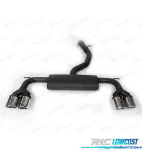 SILENZIATORE DI SCARICO PER VOLKSWAGEN VW GOLF 7 R 12-17 CROMATO