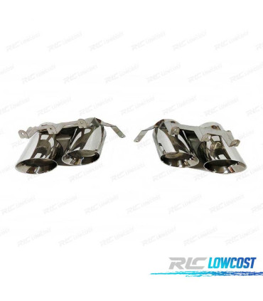 TERMINALI SCARICO FORD MUSTANG 18-22 LOOK GT500 CROMO