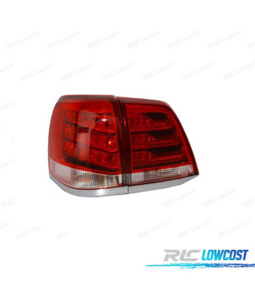 FANALI PER TOYOTA LAND CRUISER FJ200 08- ROSSO AFFUMICATO