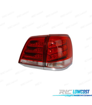FANALI PER TOYOTA LAND CRUISER FJ200 08- ROSSO AFFUMICATO
