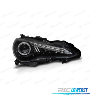 FARI XENON TOYOTA GT 86 12-16 OCCHI ANGEL FONDO NERO