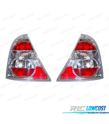 FANALI PER RENAULT CLIO 98- LOOK LEXUS FONDO CROMATO