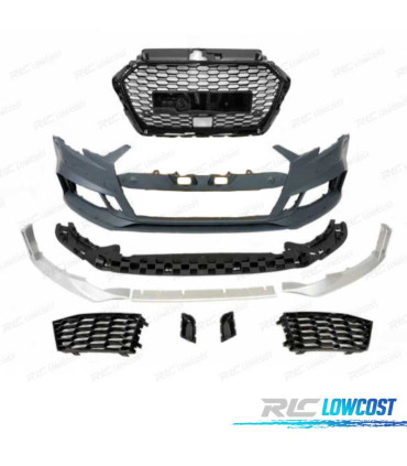 PARAURTI ANTERIORE AUDI A3 SPORTBACK 16- LOOK RS3 GRIGLIA