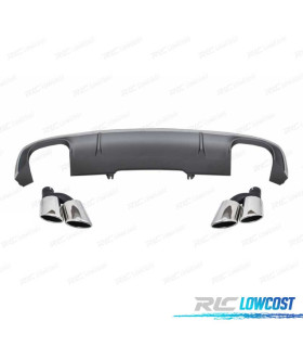 DIFFUSORE PER AUDI A4 SEDAN AVANT 16- SLINE TERMINALI DI SCARICO