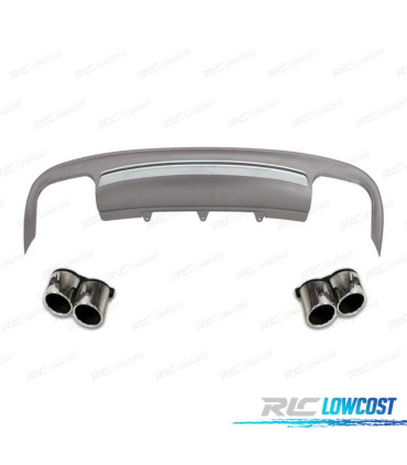 DIFFUSORE AUDI A5 SPORTBACK 12-15 LOOK S LINE + TERMINALI DI SCARICO