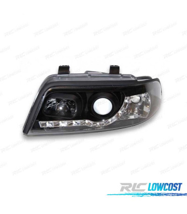 FARI AUDI A4 99-01 LUCE DIURNA LED NERO