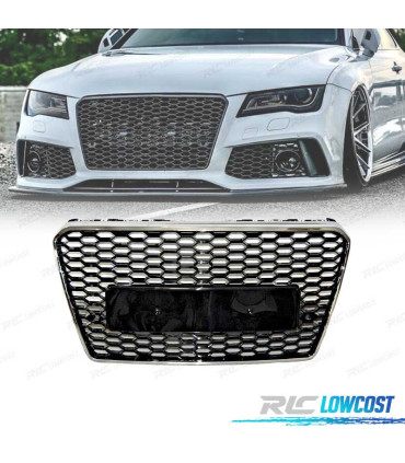 GRIGLIA PER AUDI A7 11-14 LOOK RS7 NERO CROMATO