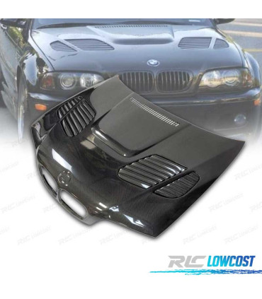 COFANO BMW E46 COUPE CABRIO 99-03 LOOK M3 GTR CARBONIO