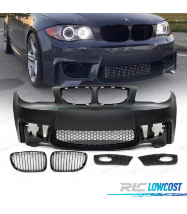 PARAURTI ANTERIORE BMW E81 E82 E87 E88 LOOK 1M + GRIGLIE