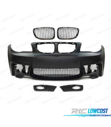 PARAURTI ANTERIORE BMW E81 E82 E87 E88 LOOK 1M + GRIGLIE