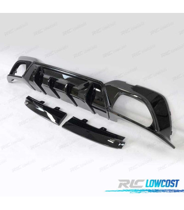 DIFFUSORE PER BMW G20 G21 LOOK COMPETITION NERO LUCIDO