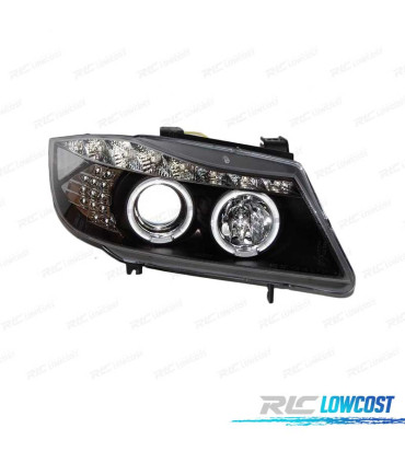 FARI PER BMW E90 05-08 LUCE DIURNA A LED NERO