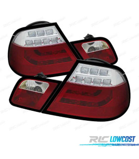 FANALI BMW E46 2P 03-05 LED LOOK CARDNA ROSSO AFFUMICATO