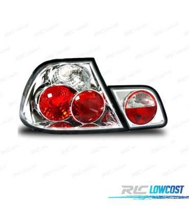 FANALI BMW E46 4P 98-01 LED LOOK LEXUS FONDO CROMATO