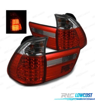 FANALI PER BMW X5 E53 LED ROSSO AFFUMICATO