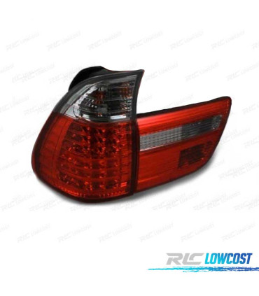 FANALI PER BMW X5 E53 LED ROSSO AFFUMICATO