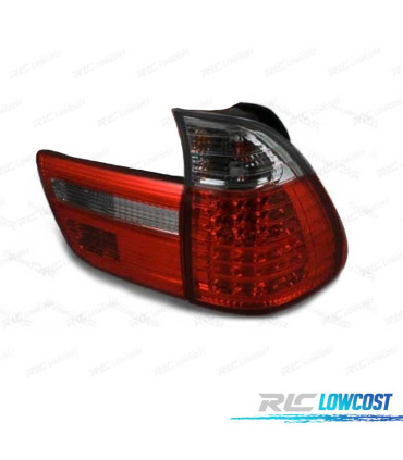 FANALI PER BMW X5 E53 LED ROSSO AFFUMICATO