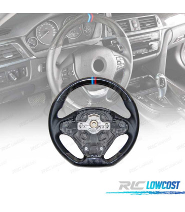 VOLANTE BMW F30 F31 F32 F33 F36 11-20 LOOK M CARBONIO + NERO