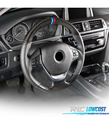 VOLANTE BMW F30 F31 F32 F33 F36 11-20 LOOK M CARBONIO + NERO
